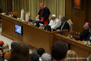 Synod Hall with pope Francis