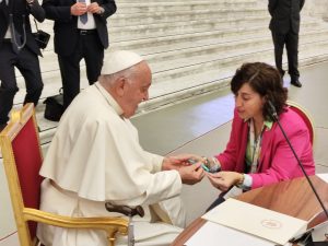 12October2024_Pope Francis with Eva Fernandez Mateo